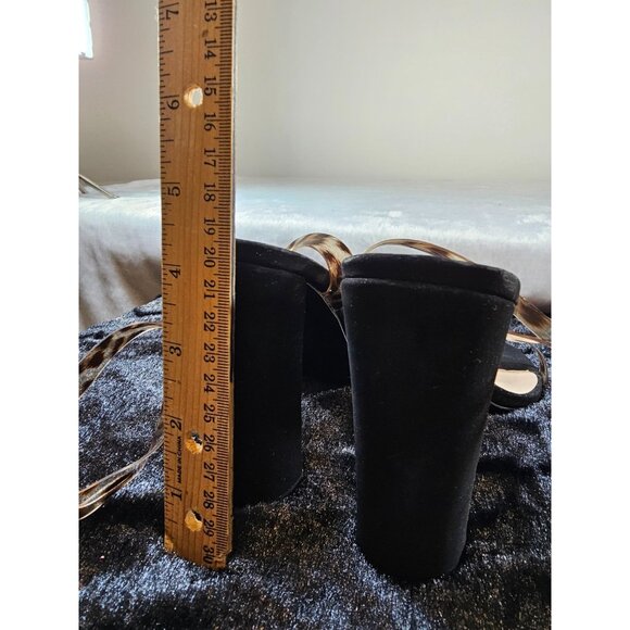 Qupid Transparent Animal Print Open Toe Plastic Heel Pumps-SZ 6 - Picture 6 of 6